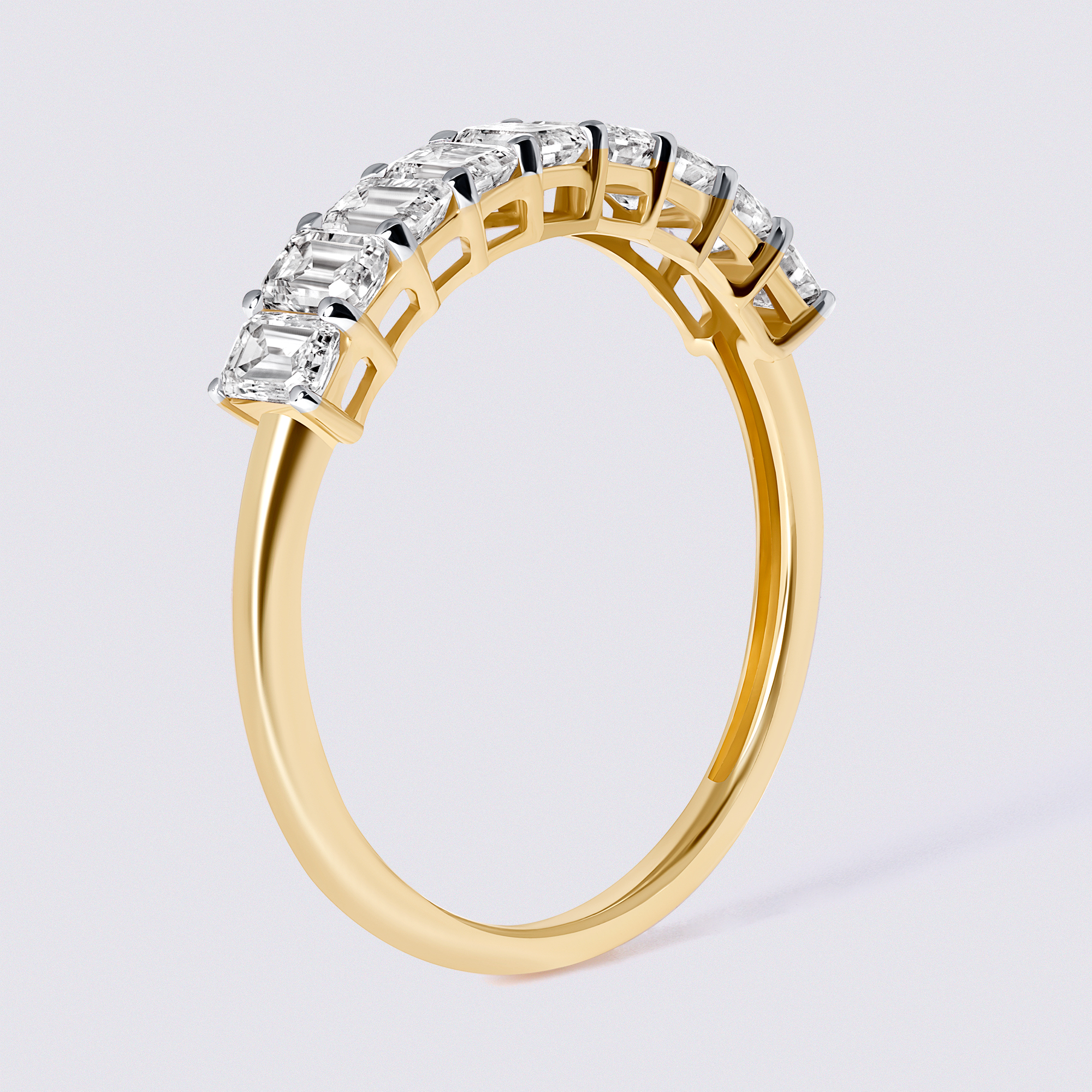 Emerald Cut Lab Grown Diamond Band