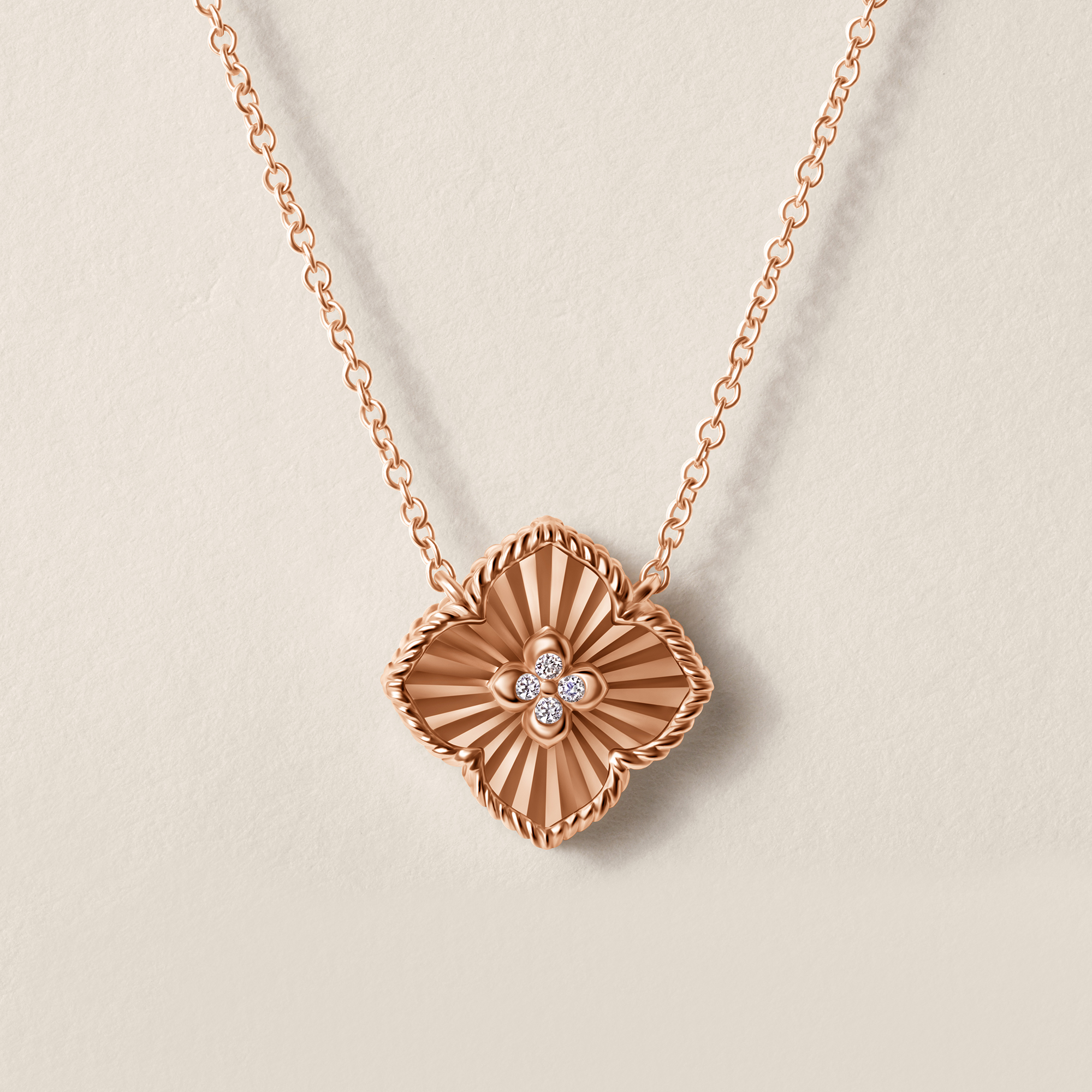Reversible Clover Diamond Necklace